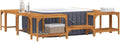Tomostar Badewannen mit Sprudelfunktion, 250 x 250 cm, massives Akazienholz, Braun