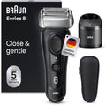 Braun Elektrorasierer, Braun/schwarz, Series 8 Rasierer Herren Elektrisch mit 4+1 Scherkopf, Präzisions-Langhaarschneider