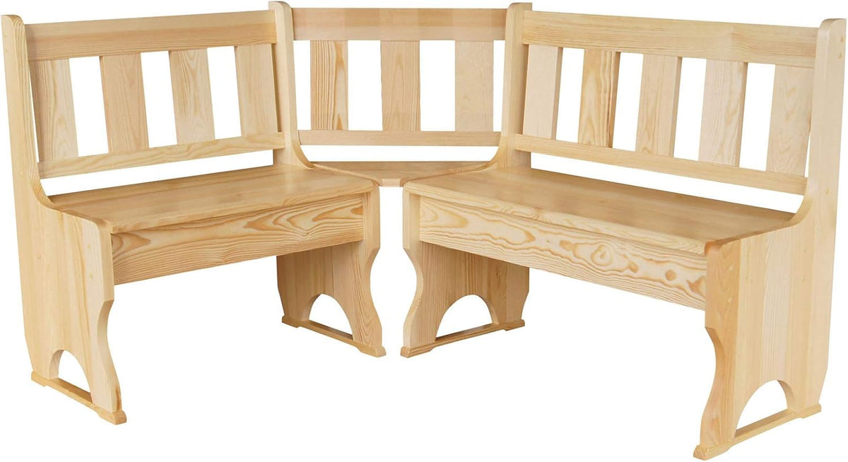 k koma Sitzbank, 120 x 160 cm, Holzfarben, Eckbank Kiefer MASSIVHOLZ NEU (Kiefer LACKIERT