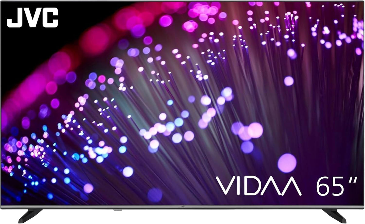 JVC Fernseher, 65 Zoll, schwarz, Smart TV, Smart TV VIDAA LT-65VD3555 4K UHD, HDR TV mit Dolby Vision und integriertem Triple-Tuner