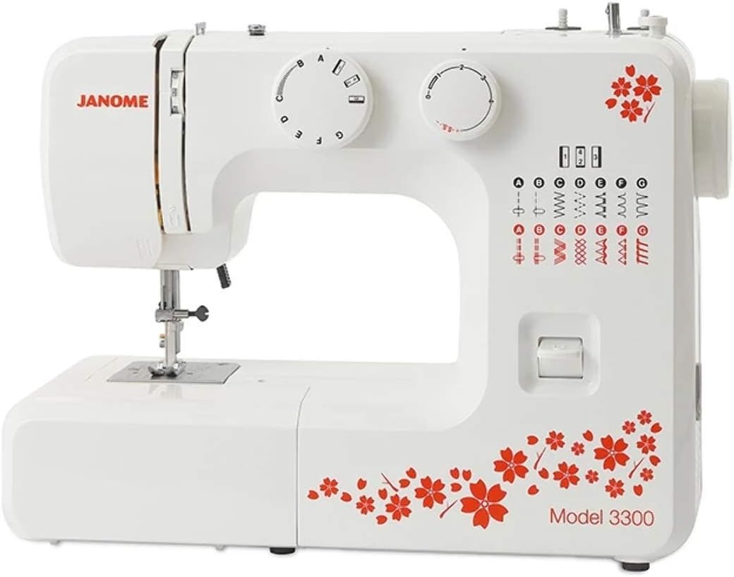 Janome Einfache Nähmaschinen, Schwarz, Nähmaschine 3300 mit 5 Jahren Garantie