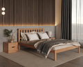 Krok Wood Bett, 180x200 cm, Grau, Massivholz Sofia in Buche